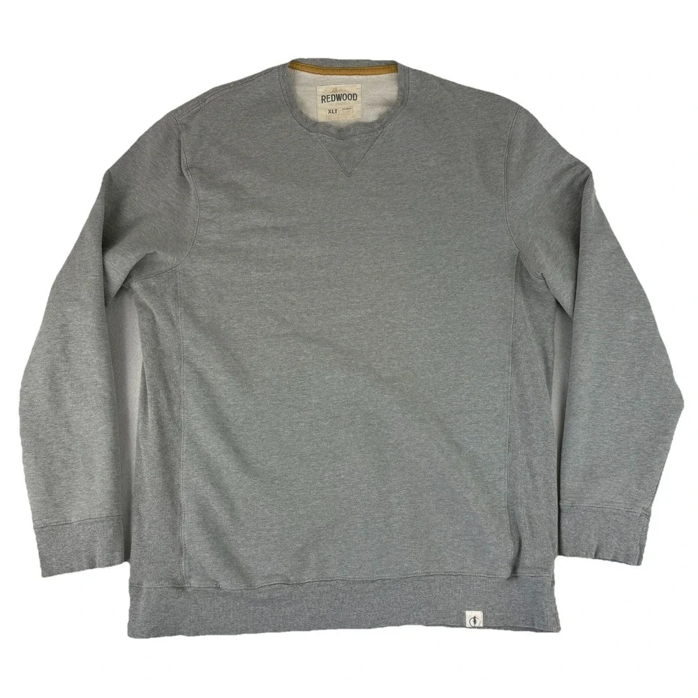Redwood Tall Outfitters Crewneck Sweater Mens XLT‎ Extra Large Tall Cotton Gray